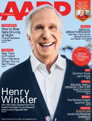 AARP The Magazine's October/November issue features actor Henry Winkler on cover.